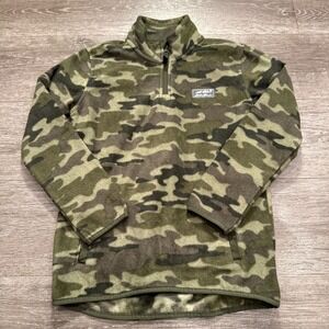 Eddie Bauer Sweater Boys‎ Medium 10-12 Camo Zip Fleece Gorpcore Outdoor 90s